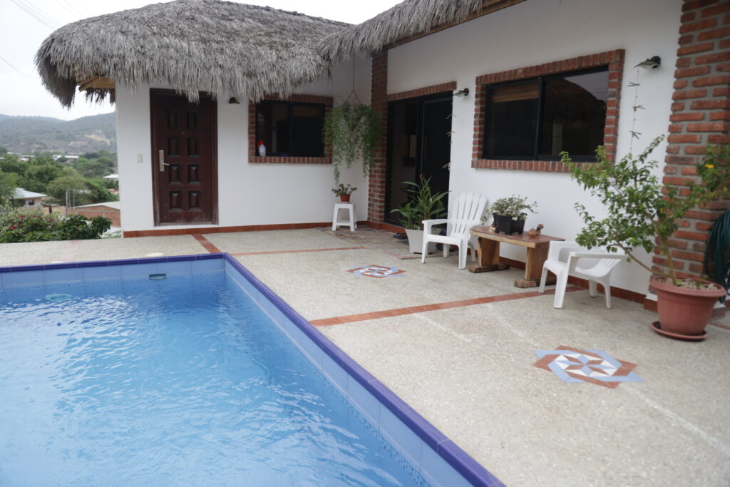 The main house from the pool deck.
